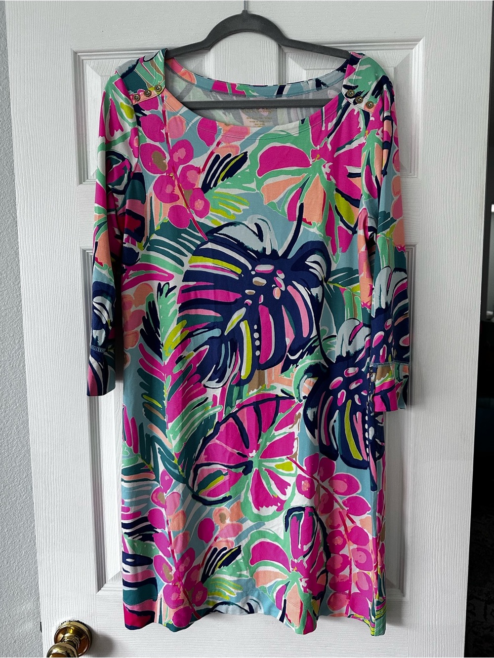 Lilly Pulitzer Multicolor Tropical Crewneck Dress